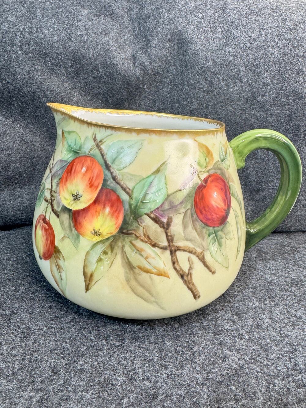 Antique Tressemanes & Vogt (T&V) Limoges France Porcelain Cider Pitcher A.A.R